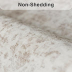 FMFUNCTEX 5x7 Washable Area Rug Neutral Vintage Beige Non Slip Low Pile - Image 8