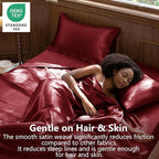 CozyLux Satin Sheets Queen Size Bed Set - Image 2