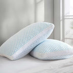 Ankwos Shredded Memory Foam Cooling Soft Bamboo Viscose Pillows Queen Size Set by Ankwos