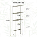 AmazerBath Bamboo Over The Toilet Storage Shelf, 3-Tier Over Toilet Bathroom - Image 2