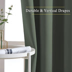 NICETOWN Dark Mallard Room Darkening 102 inch Curtains, Grommet Thermal - Image 5