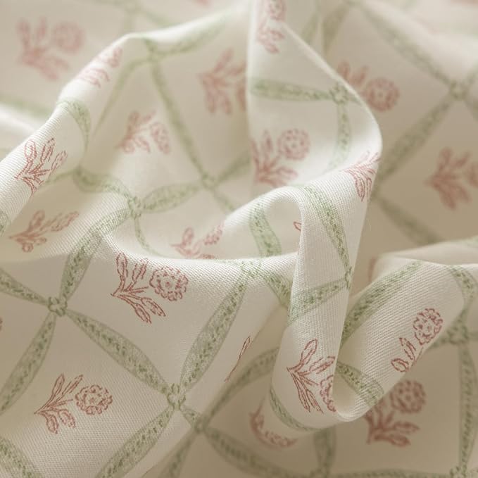 mixinni Red Floral Duvet Cover Set Twin Size - Image 5