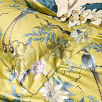 mixinni Duvet Cover Set King Size Bird Flower Pattern Soft Long Staple Cotton - Image 6