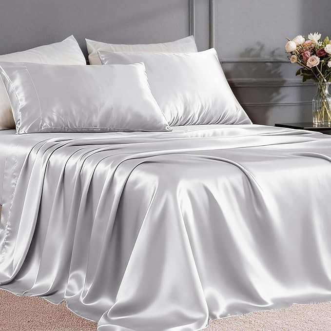 FreshCulture Satin Sheets Twin XL Bed Set by FreshCulture