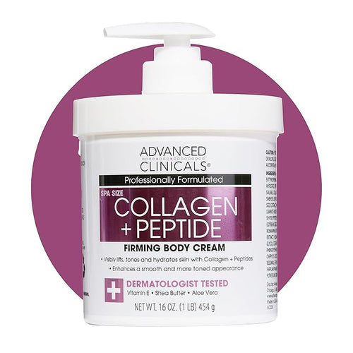 Advanced Clinicals Collagen Peptides Body Lotion & Face Moisturizer | Peptide by AdvancedClinicals