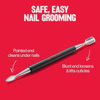 Revlon Expert Dual-Ended Nail Groomer, Stainless Steel Manicure Tool, Clean - Image 3