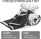 Quilt Set King Size, 3 Piece Soft Lightweight Microfiber Quilt Bedding Set - Image 7