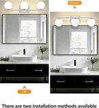New Bathroom Vanity Light Fixtures 3 Lights Brushed Nickel Glass Shade Modern - Image 8