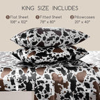 MR&HM Satin Bed Sheets with Elastic Corner Straps, King Size Sheets Set - Image 2