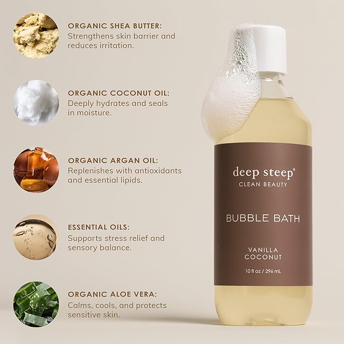 Deep Steep Bubble Bath, Lavender Vanilla, 10 oz – Soothing Soak - Image 7