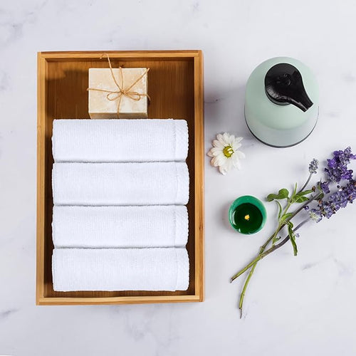 Amazon Basics Cotton Washcloths, Lightweight Quick-Dry, Absorbent Face and Body - Image 2