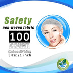 Disposable Bouffant Caps, 21inches Hair Net, Elastic Dust Cap - Image 2