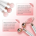 3-IN-1 Electric Jade Roller 3D Roller Facial Roller & Face Massager, Rose Quartz - Image 7