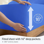 LuxClub 4 PC Sheet Set Bed Sheets Deep Pockets 16" Eco Friendly Wrinkle Free - Image 6