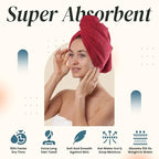 Extra Large Waffle Cotton Hair Towel Wrap - Image 3