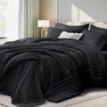 Twin XL Comforter Set Black by Velorose