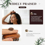 Wooden Scalp Massager for Hair Growth, Bamboo Head Massage Brush to Stimulate - Image 3