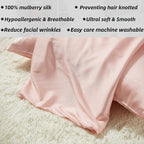 100% Silk Pillow Cases 2 Pack, Mulberry Silk Pillowcase - Image 4