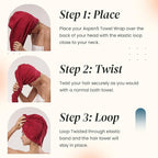 Extra Large Waffle Cotton Hair Towel Wrap - Image 2