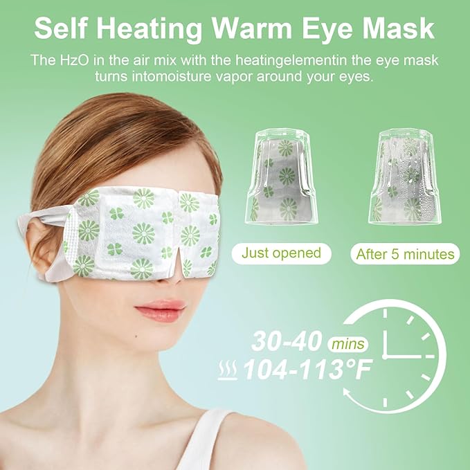 30 Packs Steam Eye Mask, Unscented Steam Eye Masks Disposable, Self-Heating - Image 4