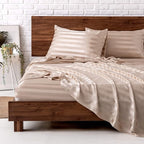 MR&HM Satin Bed Sheets, Full Size Sheets Set by MRHM