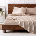 MR&HM Satin Bed Sheets, Queen Size Sheets Set by MRHM