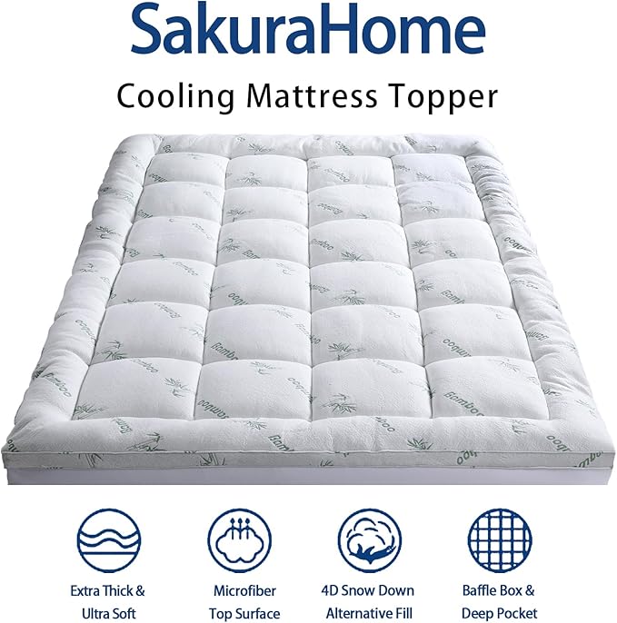 Mattress Topper RV King Size, Cooling Extra Thick Breathable Viscose Made from - Image 2