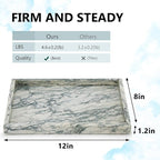 Real Natural Marble Tray for Bathroom, Kitchen and Desktop, Rectangle Genuine - Image 2
