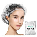 Keeygo Disposable Shower Caps 100 PCS Bath Caps Clear Waterproof Plastic Wraps by Keeygo