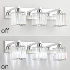 Aipsun Vanity Light Fixtures Crystal Bathroom Lighting Fixtures Chrome Vanity - Image 5