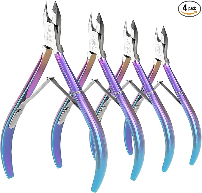 LePinko 4 Packs Upgraded Cuticle Trimmer kit, Sharp Dead Skin Clipper, by LePinkoOnline