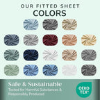 Feather & Stitch 1 Piece Fitted Sheet Full Size, 100% Cotton Damask Sateen Weave - Image 7