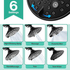 Cobbe 6-Setting High Pressure Filtered Shower Head Combo, Detachable Rain - Image 5