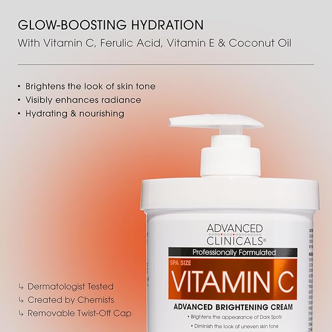 Advanced Clinicals Brightening Vitamin C Cream + 5% Niacinamide Serum - Image 3