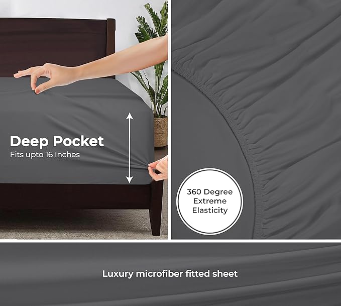 Royale Linens Fitted Sheet California King - Image 3
