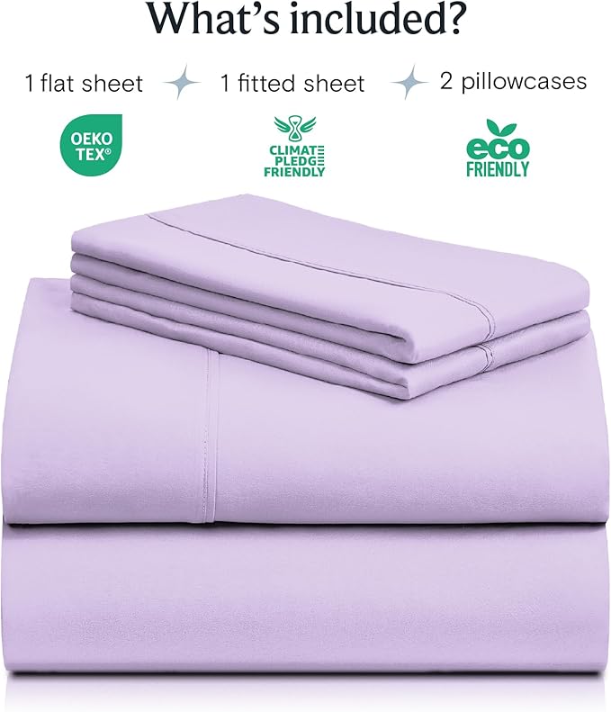 LuxClub 4 PC Queen Sheet Set, Breathable Luxury Bed Sheets, Deep Pockets 18" - Image 2