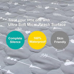 2 Pack Pack and Play Mattress Protector Sheets Fitted Waterproof Playard - Image 3