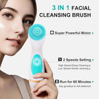 Facial Cleansing Brush, Waterproof Dual-Rotation Face Scrubber Exfoliator - Image 2