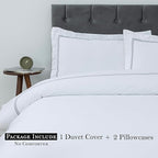 Dreamology White Duvet Cover Luxury Hotel Quality Bedding Set 100% Cotton - Image 4