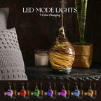 Porseme 150ml Essential Oil Diffuser Glass Color Changing Aroma Air Diffusers - Image 2
