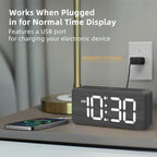 uscce Wooden Digital Alarm Clocks - Image 3