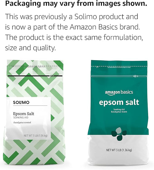 Amazon Basics Epsom Salt Soaking Aid, Eucalyptus Scented, 3 Pound - Image 2