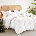 Wake In Cloud - Cotton Duvet Cover Set, Queen Size, 100% Washed Cotton - Image 3