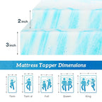 Sweetcrispy Memory Foam Mattress Topper Full, 3 Inch Thick Gel Infused Cooling - Image 6