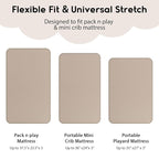 Yoofoss Pack and Play Sheets Fitted, Mini Crib Sheets 2-Pack - Image 3