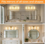 SOLFART Bathroom Light Fixtures, 4 Light Vanity Lights - Image 7