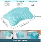 Non Slip Bath Pillow, Luxury Spa Bathtub Head & Neck Rest Support, Permeable - Image 7