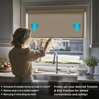 HESTIA No Drill Cordless Blackout Roller Shades Screwless Waterproof Shower - Image 4