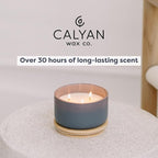 Calyan Wax Co. Charcoal & Sandalwood 3 Wick Scented Candle - Image 4