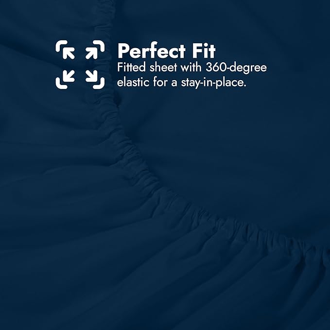 Royale Linens Extra Deep Pocket Full Fitted Sheet Only - Image 6